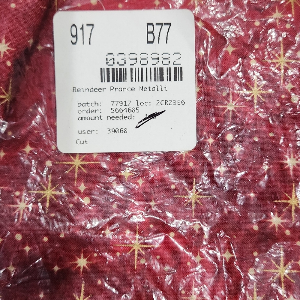 Reindeer prance metallic fabric